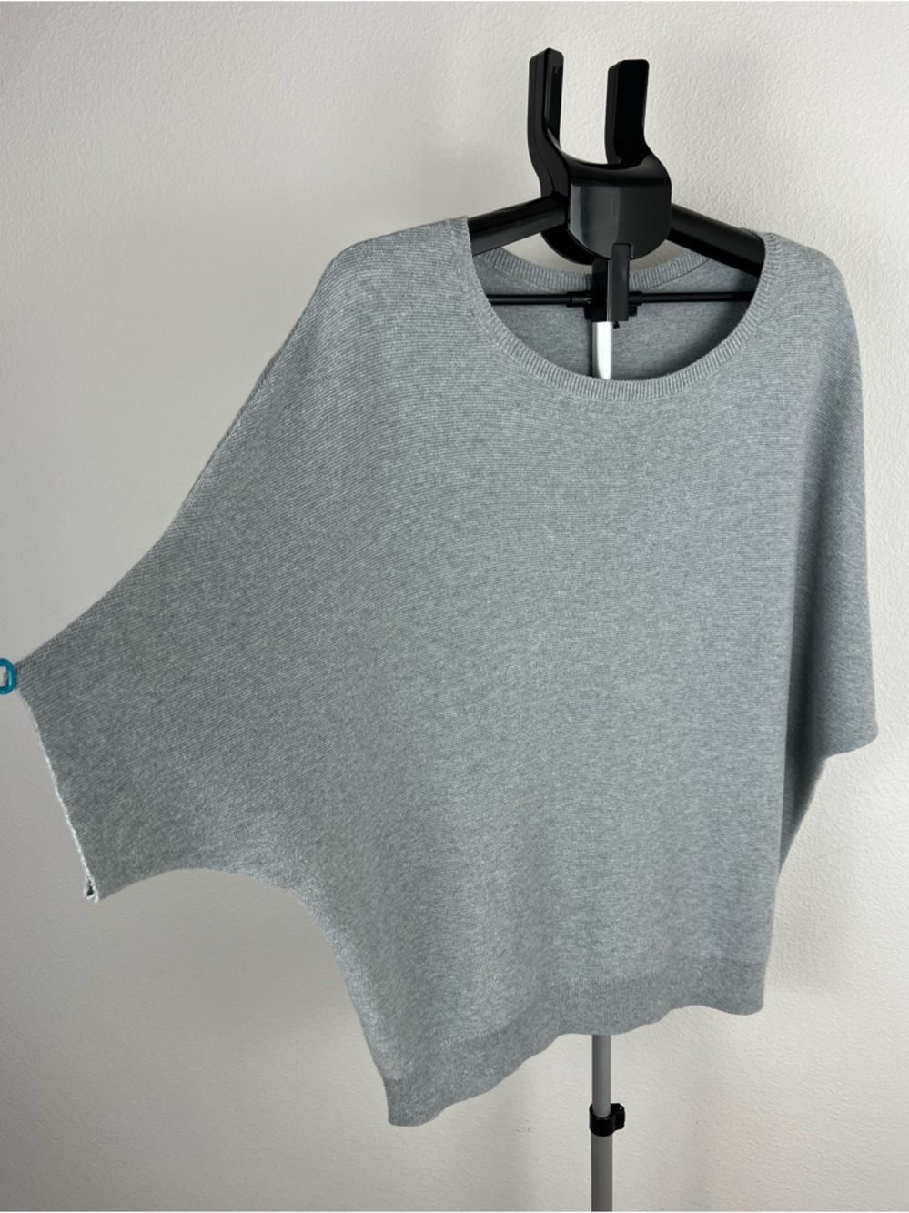 Quince Cashmere Blend Sweater XL Gray Oversized Dolman Sleeve Knit Top
